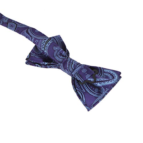 Epoint EGE1B02B-M Medium Purple Patterns Microfiber Vest and Pre-tied Bow Tie