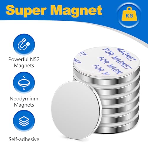 LOVIMAG Super Strong Neodymium Disc Magnets with Epoxy Coating, Powerful Permanent Rare Earth Magnets 1.26 inch x 1/8 inch, Pack of 6