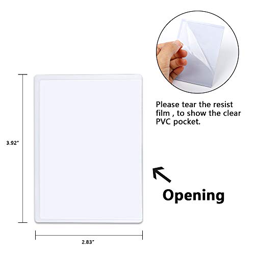 Tebik 36 Pack Magnetic Picture Frame, Holds 2.5X3.5 Inches Photos Pictures, White Magnetic Photo Frames with Clear Pocket for Refrigerator,Fridge, Locker, Office Cabinet