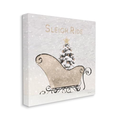 Stupell Industries Sleigh Ride Winter Scene Canvas Wall Art by Lori Deiter