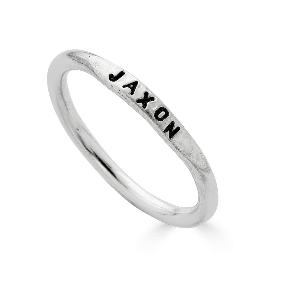 Teeny Tiny Stacking Sterling Silver Ring By Hannah Design Personalized Ring