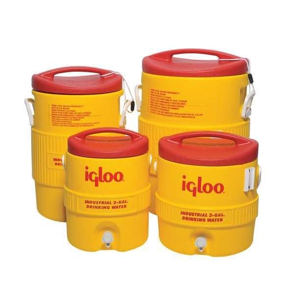 Igloo 10 gallon Industrial Beverage Cooler , Yellow/Red/White