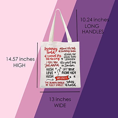 MNIGIU S-Todd Tote Bag S-Todd Musical Tote S-Todd Musical Merch S-Todd Quote (Todd Black)