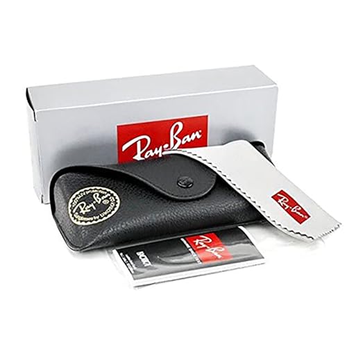 Ray-Ban RB3183 002/81 63MM Black/Plastic Lens Grey Polarized Rectangular Sunglasses For Men +BUNDLE with ACCESSORY EYEWEAR KIT