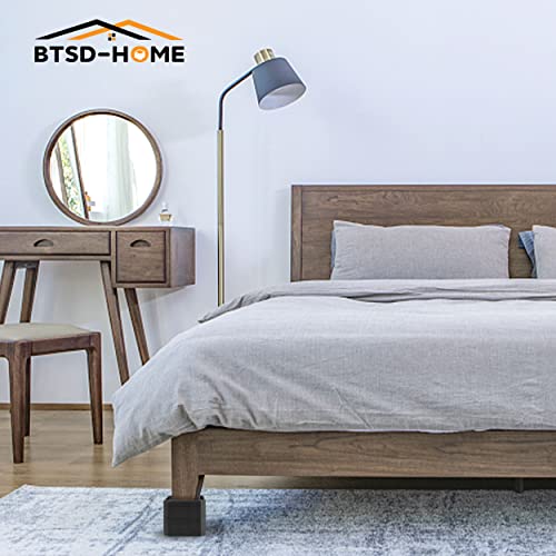 BTSD-home Bed Risers 1.5 or 3 inch Adjustable Furniture Heavy Duty for Couch Desk Sofa Table 4pack