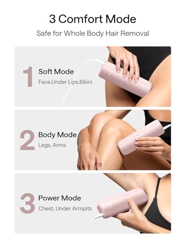 Ulike Laser Hair Removal for Women and Men, Air 3 Ice-Cooling IPL Device Hair Removal for Nearly Painless & Long-Lasting Results, 3 Modes & Auto Flashing for Fast Full Body Hair Removal from Home