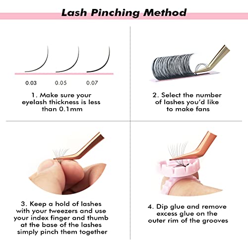 ALLOVE Classic Eyelash Extensions 0.15 DD Curl 9mm Premium Silk Individual Volume Lash Trays for Extensions Supplies Single