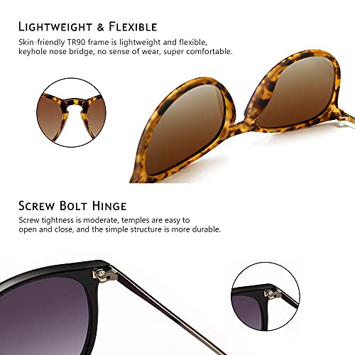 SUNGAIT Vintage Round Sunglasses for Women Men Classic Retro Designer Style SGT567OFKQCPG