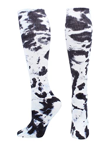 Tie Dye Multisport Tube Socks (Teal/White, Medium)