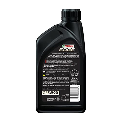 Castrol Edge High Mileage 5W-20 Advanced Full Synthetic Motor Oil, 5 Quarts