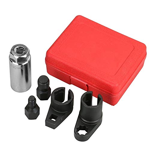 A ABIGAIL 5 PCS Automotive O2 Oxygen Sensor Socket Offset 02 sensor Wrench Remover Tool and Thread Chaser Tool