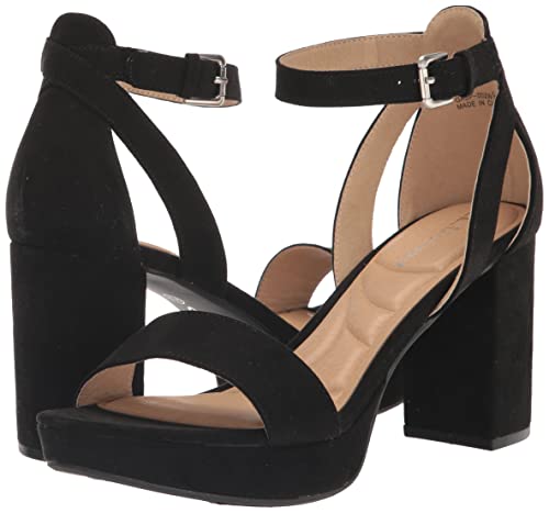 CL by Chinese Laundry Women's Go On 2 Platform Dress Sandal, Black Super Suede, 8 W US
