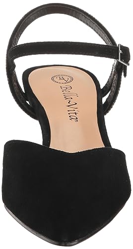 Bella Vita Women's Katriana Pump, Black Suede Leather, 7 Wide