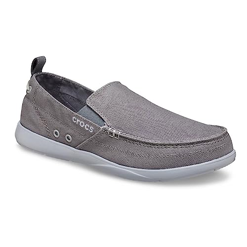 Crocs Men's Walu Loafers, Slip-On Shoes, Casual Walking Shoes, Slate Grey, 7 Men
