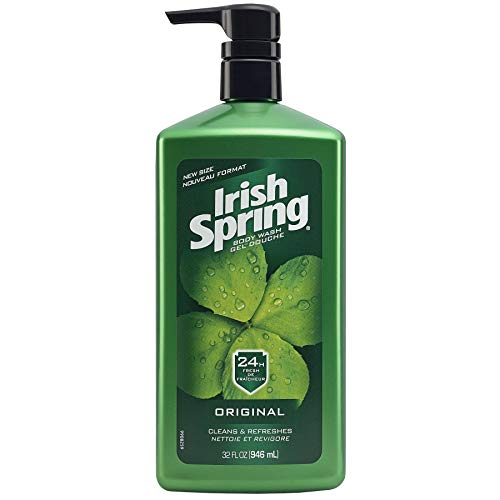 Irish Spring Gear Men's Body Wash, Exfoliating Clean with Volcanic Minerals - 18 fluid ounce (4 Pack)