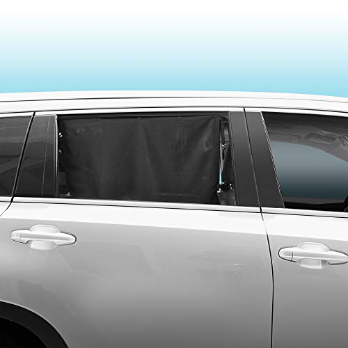 ggomaART Car Side Window Sun Shade - Universal Reversible Magnetic Curtain for Baby and Kids with Sun Protection Block Damage from Direct Bright Sunlight, and Heat - 1 Piece of Black Mesh