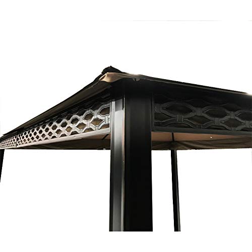 Garden Winds Replacement Canopy Top Cover for Oakmont Gazebo - 350 - Beige - Model L-GZ1188PST-A