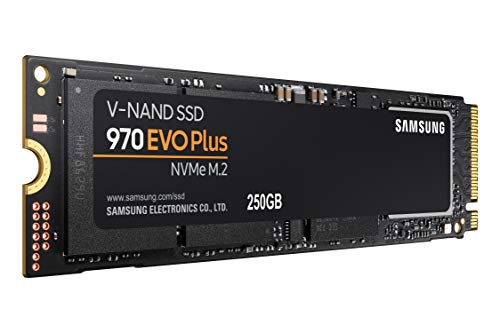 SAMSUNG 970 EVO Plus SSD 250GB NVMe M.2 Internal Solid State Drive with V-NAND Technology, Storage and Memory Expansion for Gaming, Graphics w/ Heat Control, Max Speed, MZ-V7S250B/AM