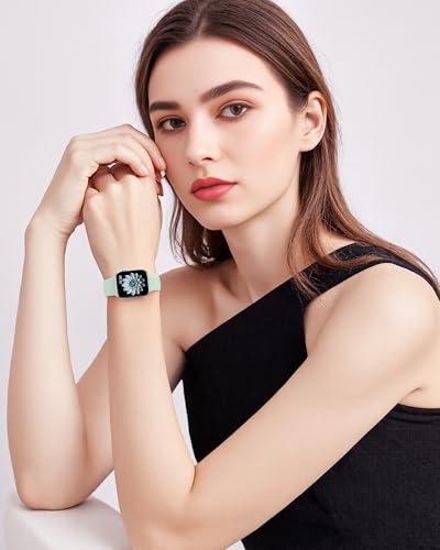 TreasureMax Sport Band Compatible with Apple Watch Bands 38mm 40mm 41mm 42/44mm 45mm 46mm 49mm, Soft Silicone Strap Compatible for Apple Watch Series 10 9 Ultra SE/SE2 8 7 6 5 4 3 Men Women Hot Pink