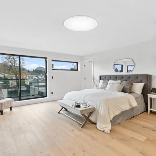 Hlite 2pack 9 Inch Flush Ceiling Light Fixture,18W 1800LM Super Slim LED Ceiling Light 3000K/4000K/5000K CCT Selectable,Flush Mount Ceiling Light for Kitchen,Bedroom,Bathroom and Closet Room (Black)