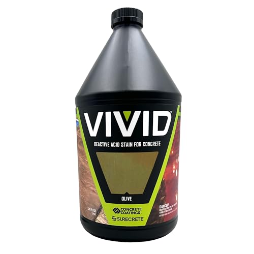 CC Concrete Coatings Vivid Acid Stain for Concrete Olive 1-Gallon