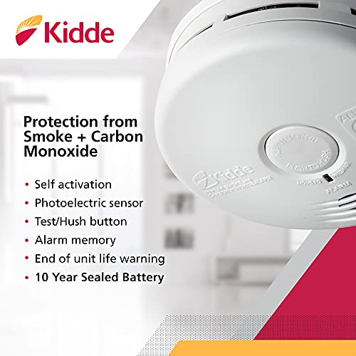 Kidde Smoke Detector & Carbon Monoxide Detector Combo with 10-Year Battery,‎White