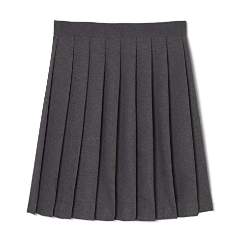 French Toast Girls ' Pleated Skirt, Heather Gray, 10.5 ,Plus Girls