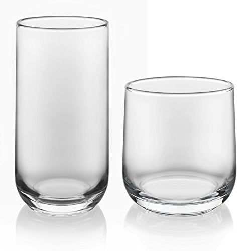 Libbey Orbita 16-Piece Tumbler and Rocks Glass Set