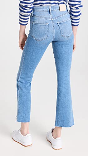 PAIGE Women's Claudine Swap Meet Jeans with Leveled Hem, Swap Meet w/Leveled Hem, Blue, 26