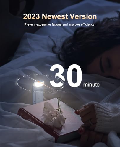 OPAUL USB Rechargeable Book Light, Clip-on LED Bookmark Reading Light in Bed, 3 Amber Colors & 5 Brightness, Long Lasting, Perfect Gifts Stocking Stuffers for Book Lovers, Adults, Kids