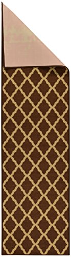 Machine Washable Moroccan Trellis Design Non-Slip Rubberback 2x5 Traditional Indoor Runner Rug for Hallway, Kitchen, Bedroom, Entryway, 20" x 59", Yellow