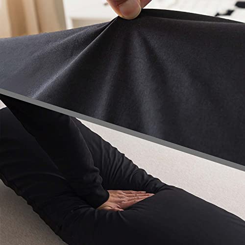 WhatsBedding Memory Foam Body Pillow with Breathable Zippered Cotton Cover, Full Body Pillow for Adults, Long Pillow for Sleeping, Firm Body Pillow Breathable Fluffy Supportive - Orange