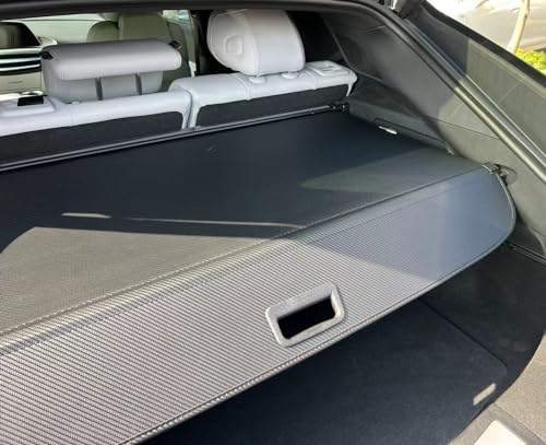 Okutech Black Retractable Cargo Cover Compatible with Cadillac Lyriq 2023 2024 2025, Rear Cargo Privacy Screen Car Trunk Luggage Cargo Security Shade Shield (Directly Fit in Carbon Fiber Style)