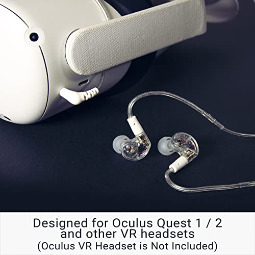 MEE audio M6 Sport Wired Earbuds, Noise Isolating In Ear Headphones, Sweatproof Earphones for Running/Gym/Workouts with Dynamic Enhanced Bass Sound, Memory Wire Earhooks, 3.5mm Jack Plug (Clear)