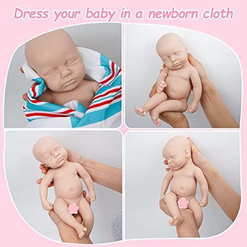 12" Boy Micro Preemie Full Body Silicone Doll Lulu Lifelike Mini Reborn Doll Surprice Children Anti-Stress My Melody - Unpainted