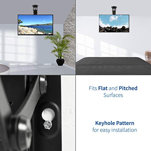 VIVO Electric Ceiling TV Mount for 32 to 70 inch Screens, Large Flip Down Motorized Pitched Roof VESA Mount, Master Pack, Black, MOUNT-E-FD70