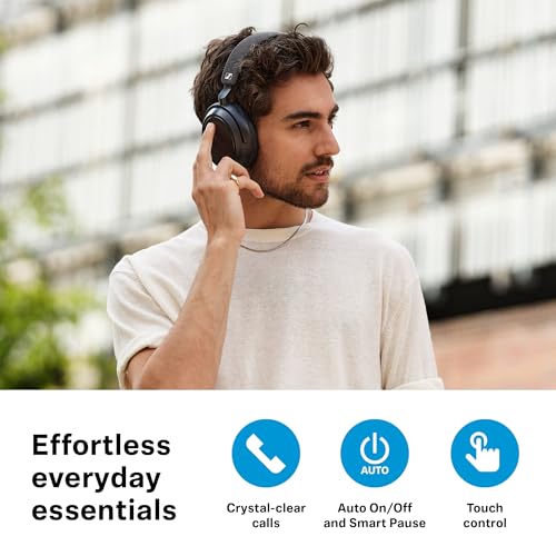 Sennheiser Momentum 4 Wireless Headphones, Bluetooth for Crystal-Clear Calls w/Adaptive Noise Cancellation, 60h Battery Life, Customizable Sound & Lightweight Folding Design, Graphite