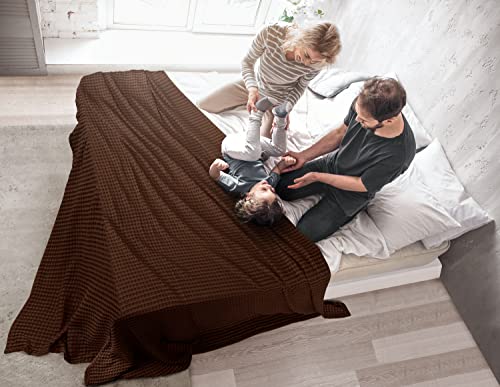 Utopia Bedding Cotton Waffle Blanket 300 GSM (Navy - 60x50 Inches) Soft Lightweight Breathable Bed Blanket Throw Size Layering Any Bed for All Season