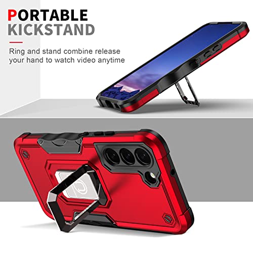 TORRTOWAY Case for Samsung Galaxy S23 Plus Case Galaxy S23+ Case Kickstand Holder Built-in Magnetic Car Mount Shockproof Camera Protective Case for Samsung Galaxy S23 Plus 5G Phone Case (Black)