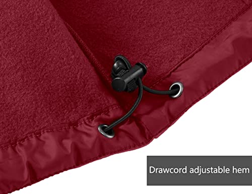 Little Donkey Andy Women's Hooded Thermal Running Hybrid Jacket Dark Red Size S