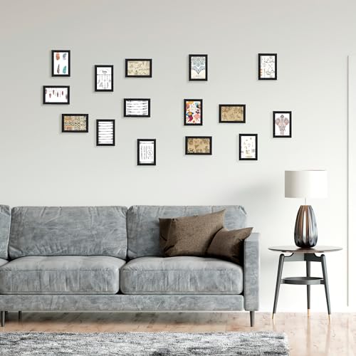 Edenseelake 4x6 Picture Frame Set of 15, Black Wood Photo Frame 4 by 6 for Wall or Tabletop Display