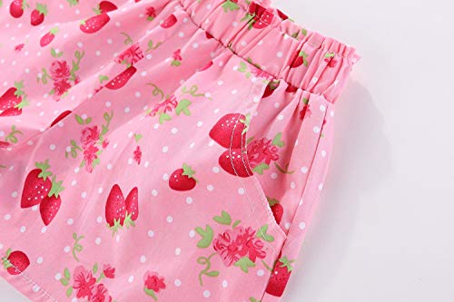 Mud Kingdom Pineapple Toddler Girl Short Set Backless 2T Fruit Pattern Pink