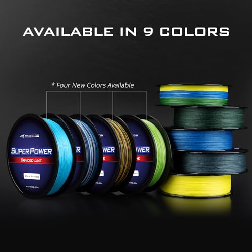 KastKing Superpower Silky8 Braided Fishing Line, White, 8 Strands, 8 LB, 150 Yds