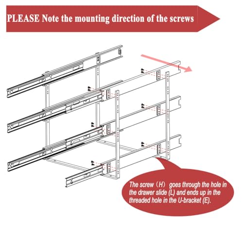 OCG 2 Tier Pull Out Drawers For Cabinets, Double Tier Slide out Wood Cabinet Organizer, Pull Out Shelves for Base Cabinet Organization in Kitchen, Pantry, Bathroom