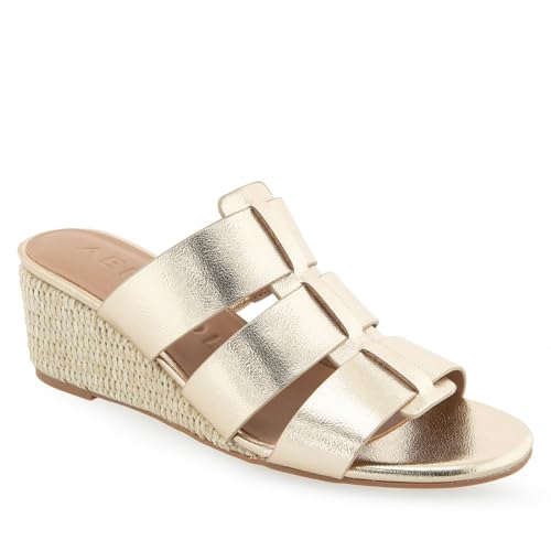 Aerosoles Women's Wilma Wedge Sandal, Ginger Bread PU, 8