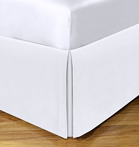 Spacemaker Extra-Long 21" Drop Length Bed Skirt, Twin, White
