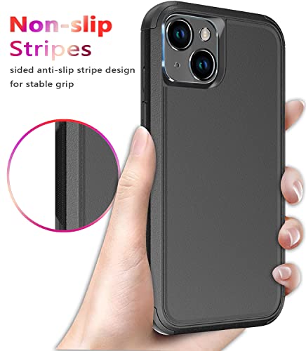 Diverbox for iPhone 14 Case [Shockproof] [Dropproof] [Tempered Glass Screen + Camera Lens Protector] Heavy Duty Protection Phone Case Cover for iPhone 14 6.1inch