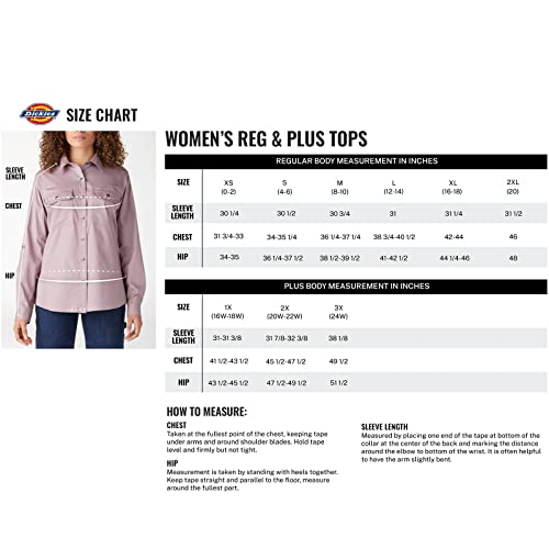 Dickies Plus Size Women's Henley Long Sleeve Shirt, Blue