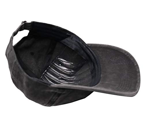 HHNLB Leather American Flag Trucker Hat, Adjustable USA Flag Car Baseball Cap Distressed Retro Washed for Men Women Black