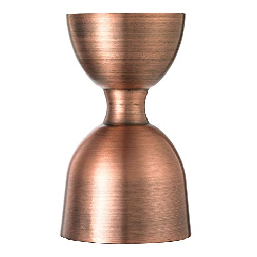 Barfly M37006ACP Heavy-Duty Straight Rim Bell Jigger, 1 oz x 2 oz, Antique Copper